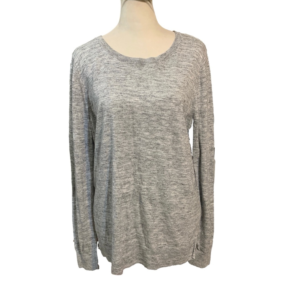 Old Navy Gray Heathered Cotton Blend Women's Long Sleeve Sweater Cardigan Shirt